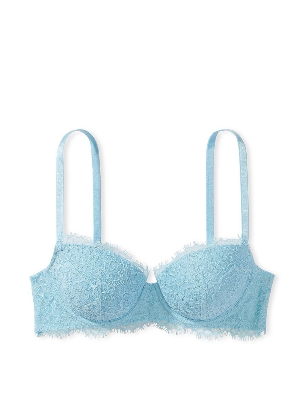 Victoria’s Secret Dream Angels Lightly Lined Lace Demi Bra Blue | 32C